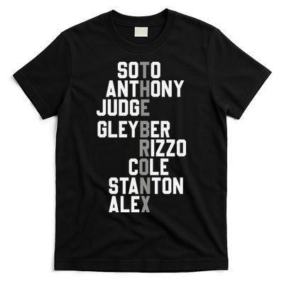 New York Baseball Player Name T-Shirt