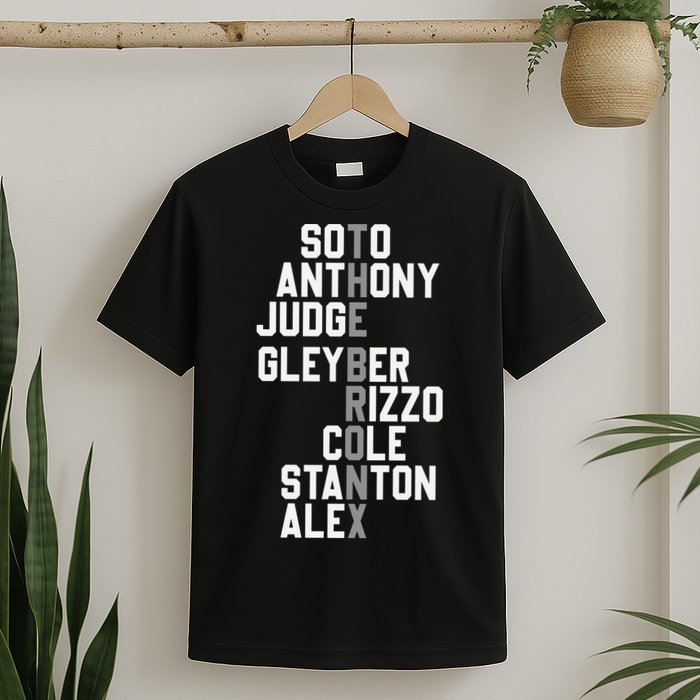 New York Baseball Player Name T-Shirt