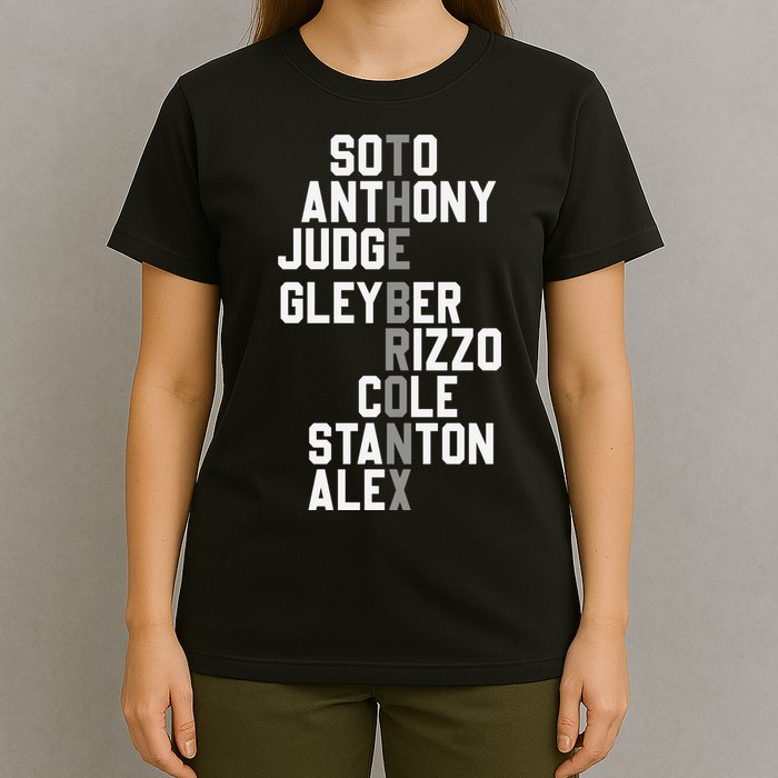 New York Baseball Player Name T-Shirt