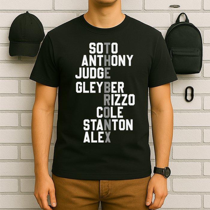 New York Baseball Player Name T-Shirt