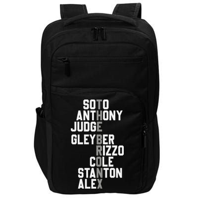 New York Baseball Player Name Impact Tech Backpack