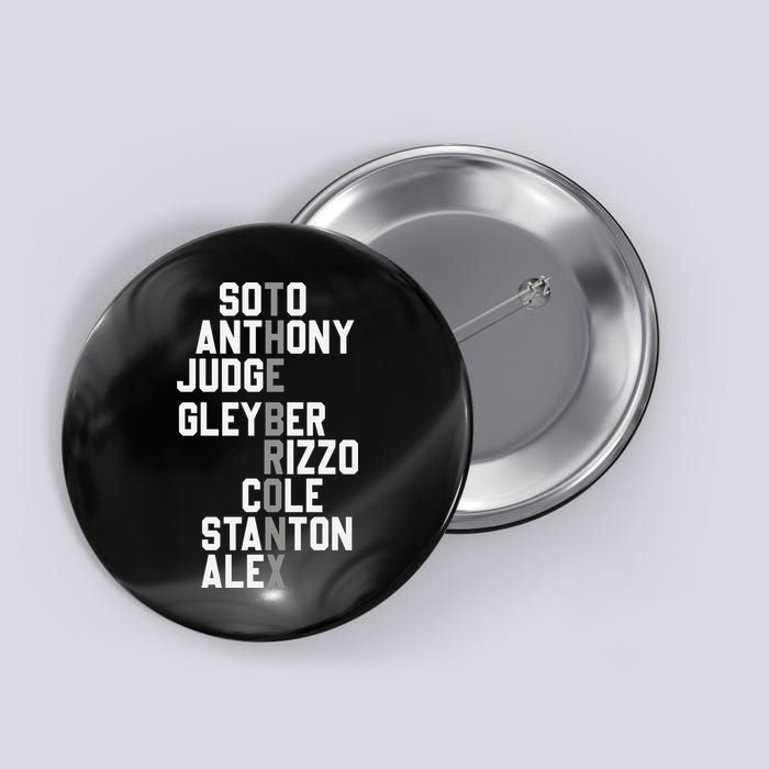 New York Baseball Player Name Button
