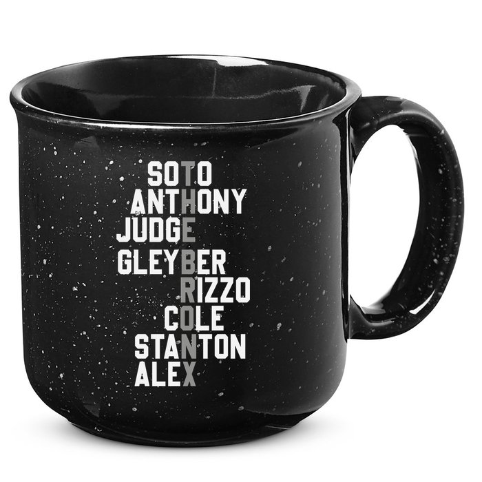 New York Baseball Player Name 15oz Campfire Ceramic Mug