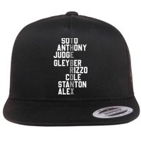 New York Baseball Player Name Flat Bill Trucker Hat