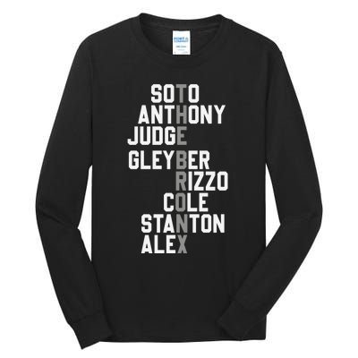 New York Baseball Player Name Tall Long Sleeve T-Shirt