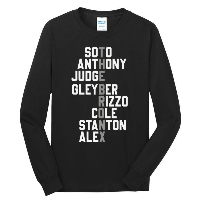 New York Baseball Player Name Tall Long Sleeve T-Shirt