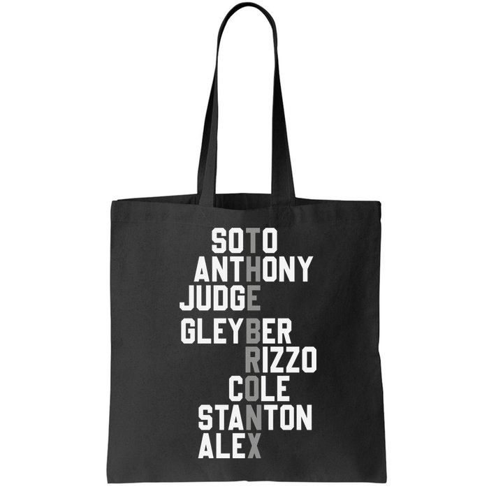 New York Baseball Player Name Bag