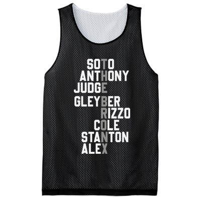 New York Baseball Player Name Mesh Reversible Basketball Jersey Tank
