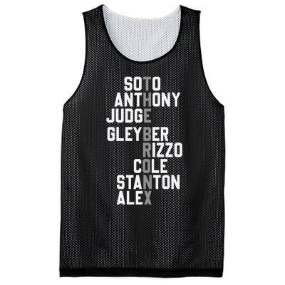 New York Baseball Player Name Mesh Reversible Basketball Jersey Tank