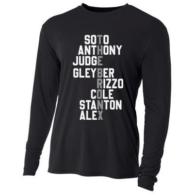 New York Baseball Player Name Cooling Performance Long Sleeve Crew