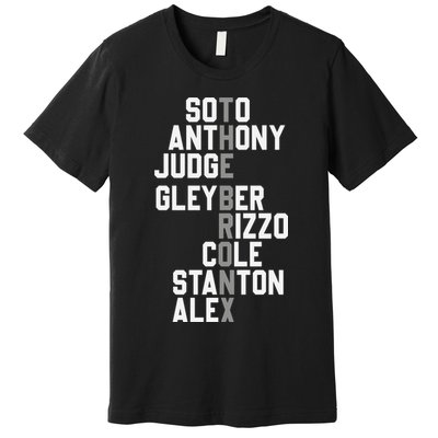 New York Baseball Player Name Premium T-Shirt