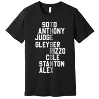 New York Baseball Player Name Premium T-Shirt