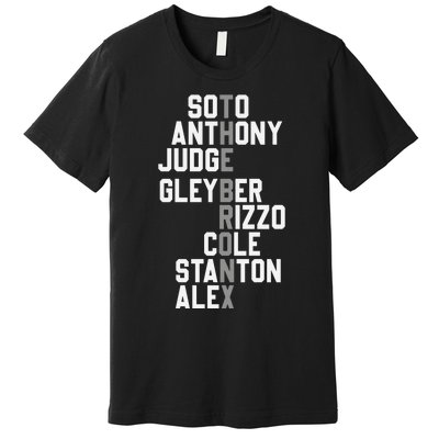 New York Baseball Player Name Premium T-Shirt