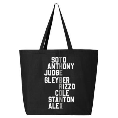 New York Baseball Player Name 25L Jumbo Tote