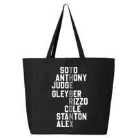 New York Baseball Player Name 25L Jumbo Tote