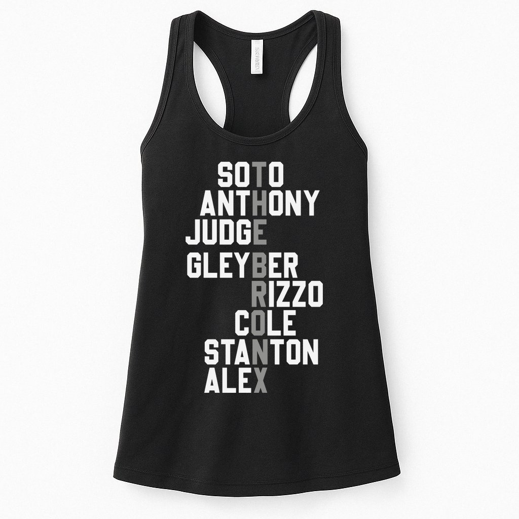 New York Baseball Player Name Womens Tank Top