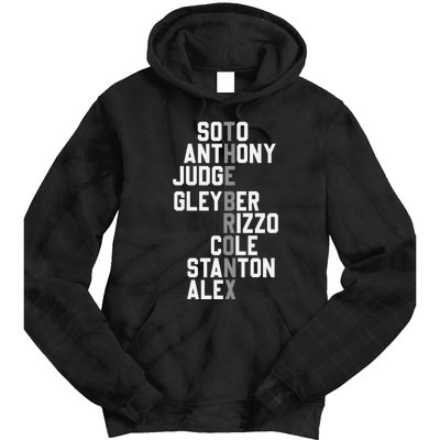 New York Baseball Player Name Tie Dye Hoodie