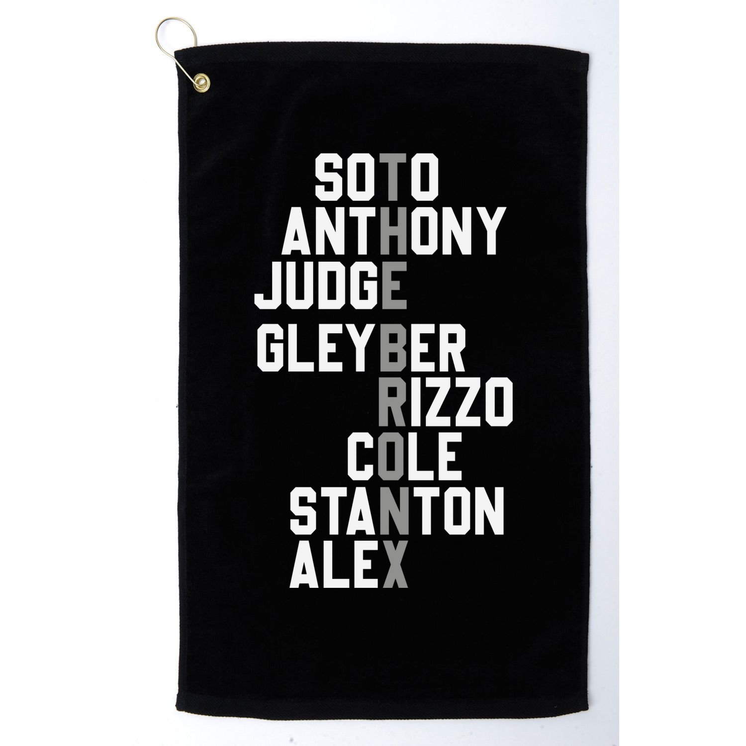 New York Baseball Player Name Golf Towel