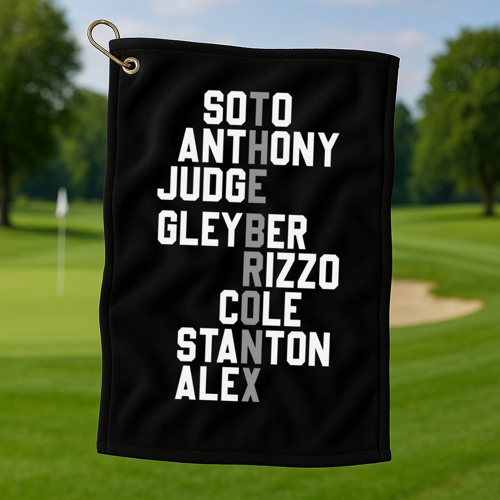 New York Baseball Player Name Golf Towel
