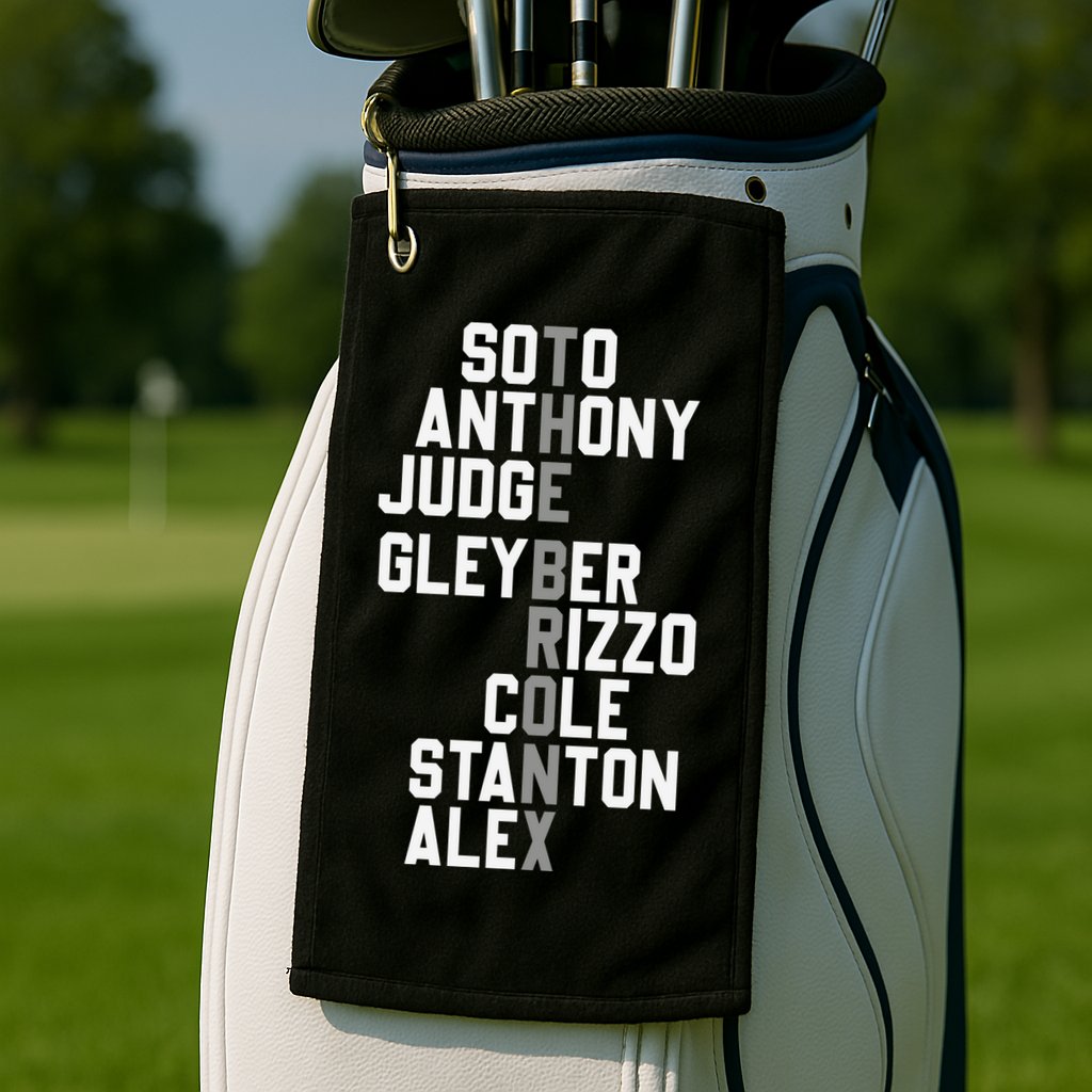 New York Baseball Player Name Golf Towel