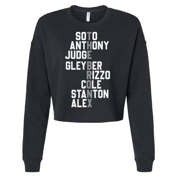 New York Baseball Player Name Cropped Pullover Crew