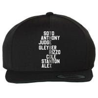New York Baseball Player Name Wool Snapback Cap