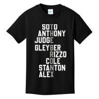 New York Baseball Player Name Kids T-Shirt