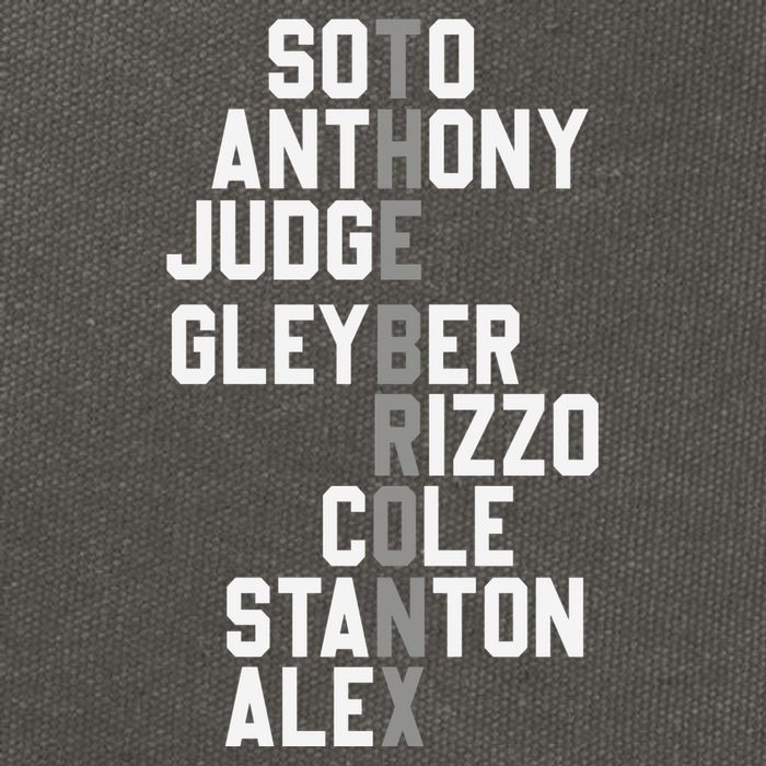 New York Baseball Player Name Cotton Canvas Backpack