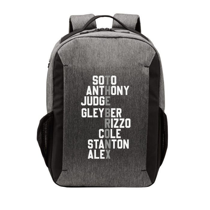 New York Baseball Player Name Vector Backpack