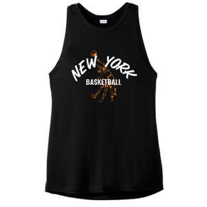 New York Basketball Jersey Ladies PosiCharge Tri-Blend Wicking Tank