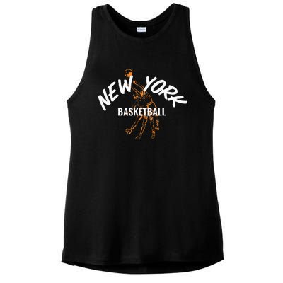 New York Basketball Jersey Ladies PosiCharge Tri-Blend Wicking Tank