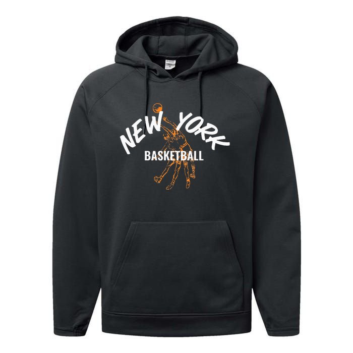 New York Basketball Jersey Performance Fleece Hoodie