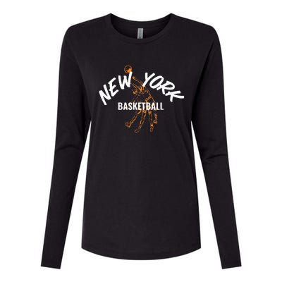 New York Basketball Jersey Womens Cotton Relaxed Long Sleeve T-Shirt