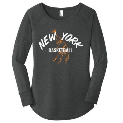 New York Basketball Jersey Women's Perfect Tri Tunic Long Sleeve Shirt