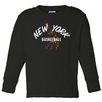 New York Basketball Jersey Toddler Long Sleeve Shirt