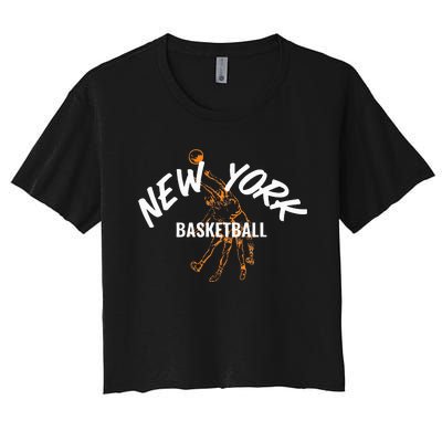 New York Basketball Jersey Women's Crop Top Tee