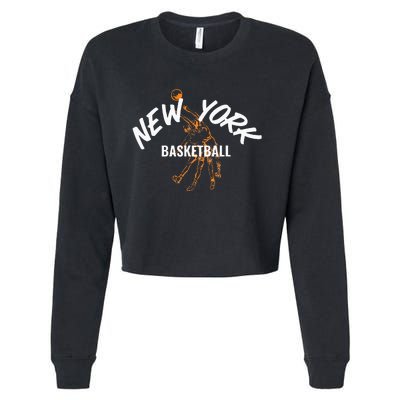 New York Basketball Jersey Cropped Pullover Crew