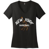 New York Basketball Jersey Women's V-Neck T-Shirt