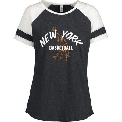 New York Basketball Jersey Enza Ladies Jersey Colorblock Tee