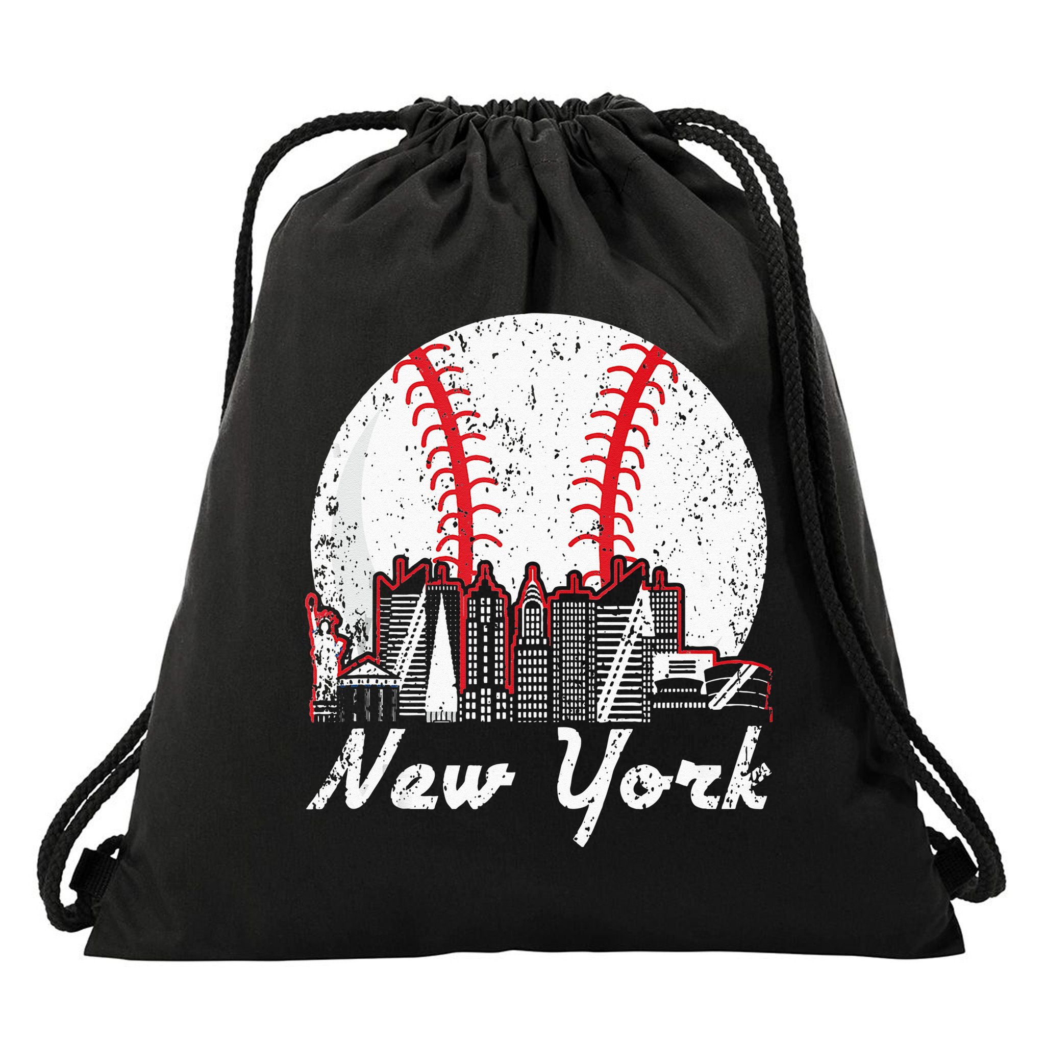 New York Baseball NY Drawstring Bag