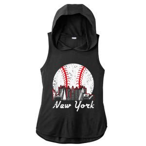 New York Baseball NY Ladies PosiCharge Tri-Blend Wicking Draft Hoodie Tank