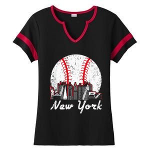 New York Baseball NY Ladies Halftime Notch Neck Tee