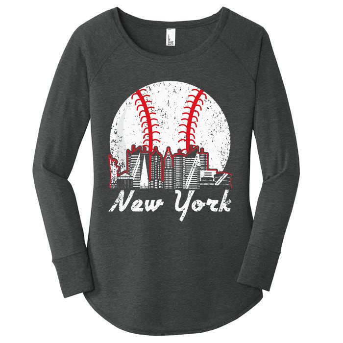 New York Baseball NY Women's Perfect Tri Tunic Long Sleeve Shirt