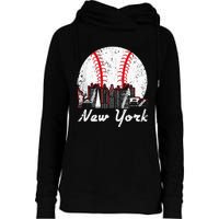 New York Baseball NY Womens Funnel Neck Pullover Hood