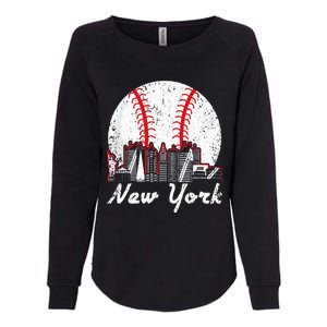 New York Baseball NY Womens California Wash Sweatshirt