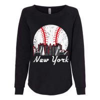 New York Baseball NY Womens California Wash Sweatshirt