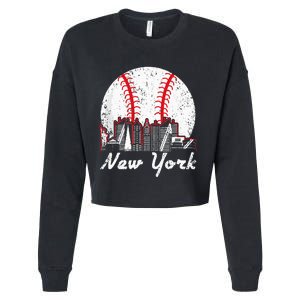 New York Baseball NY Cropped Pullover Crew