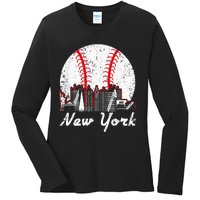 New York Baseball NY Ladies Long Sleeve Shirt