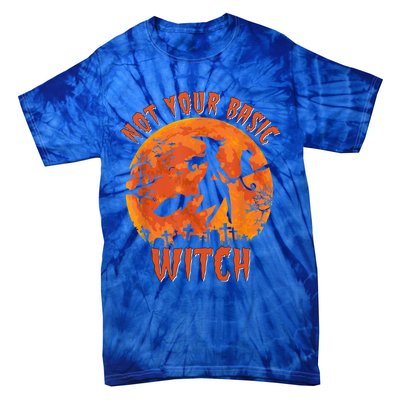 Not Your Basic Witch Funny Halloween Costume Gift Tie-Dye T-Shirt