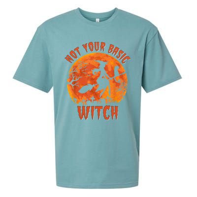 Not Your Basic Witch Funny Halloween Costume Gift Sueded Cloud Jersey T-Shirt